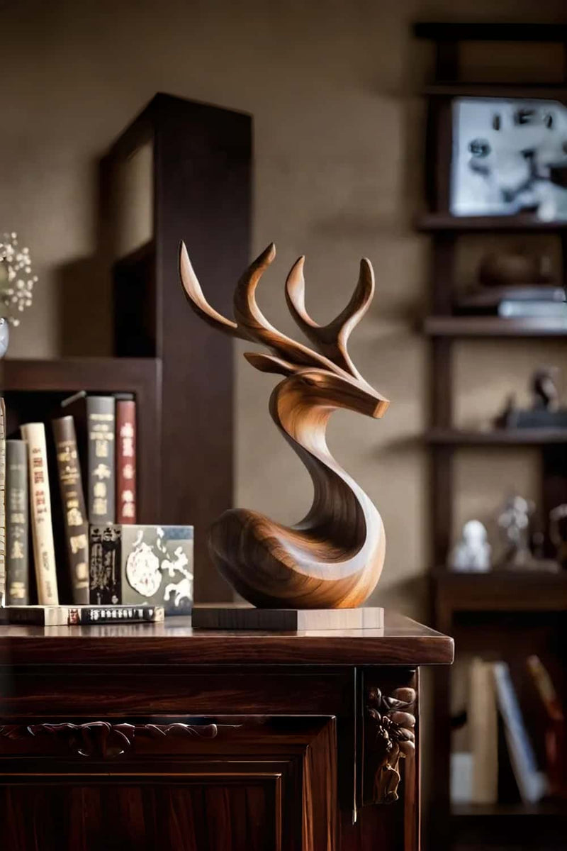 Deer Wooden Sculpture