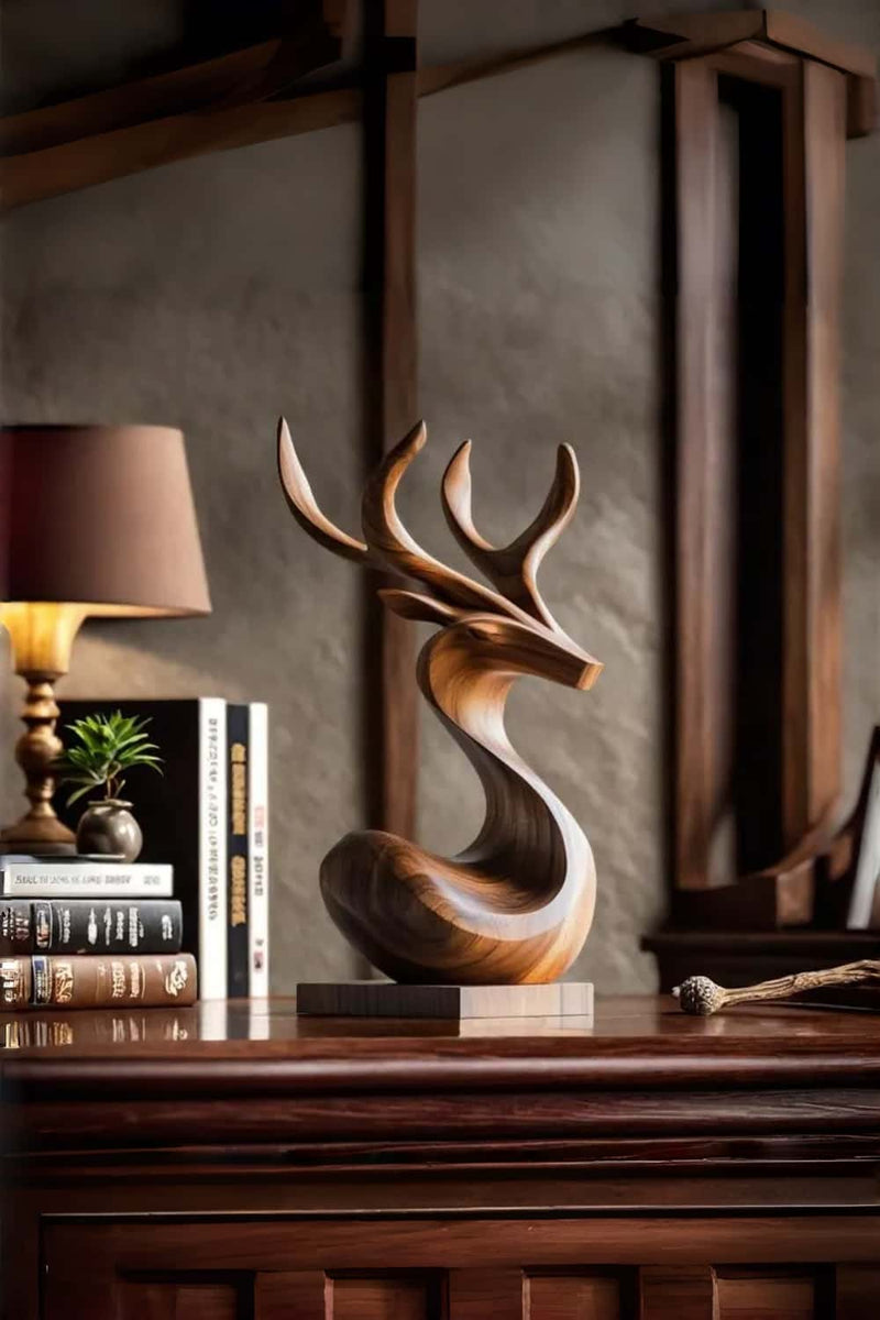Deer Wooden Sculpture
